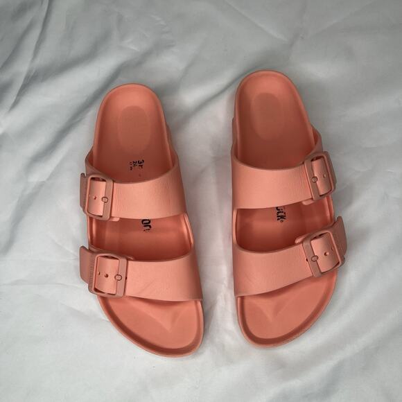 Birkenstock Salmon Rubber Arizona Sandals Size EU38/US7.5 Summer, Spring, Casual - Picture 1 of 10